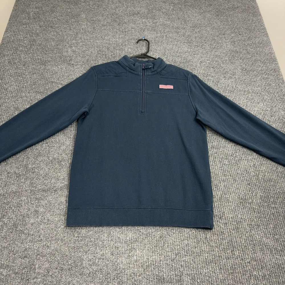 Vineyard Vines Shep Shirt Girls XL Blue Cotton Quarter Zip Pullover Preppy